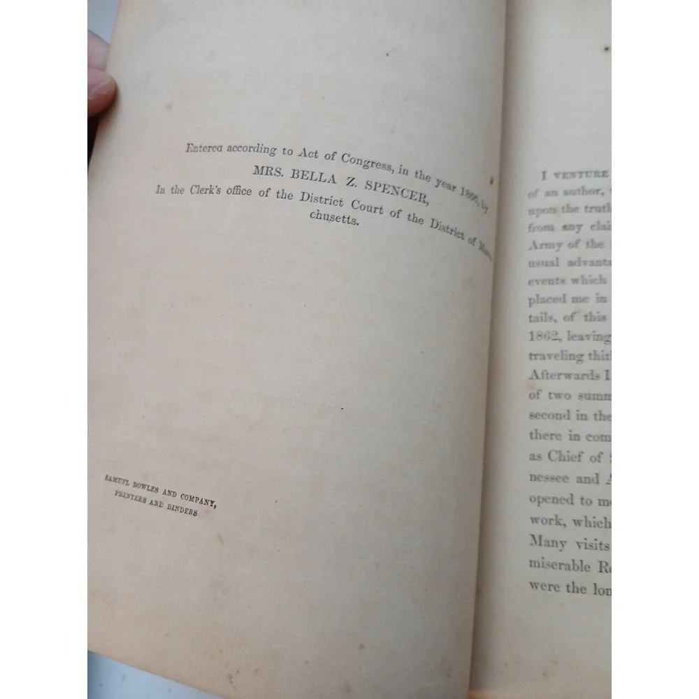 1869 TRIED AND TRUE OR LOVE AND LOYALTY Great Rebellion Mrs. Spencer Civil War